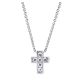 Gabriel Fashion Silver Faith Cross Necklace NK3953SVJWS