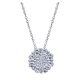 Gabriel Fashion 14 Karat Clustered Diamonds Necklace NK2096W44JJ