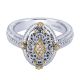 Gabriel Fashion Silver / 18 Karat Two-Tone Roman Ladies' Ring LR6100MY5JJ