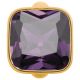 Endless Jewelry Big Amethyst Cube Gold Plated Charm 51302-1