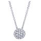 Gabriel Fashion 14 Karat Clustered Diamonds Necklace NK3260W44JJ