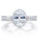 2646-3OV85X65 Platinum Tacori Dantela Engagement Ring