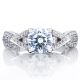 2647RD65 Platinum Tacori Ribbon Engagement Ring