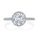 Tacori 2677RD8 Platinum Sculpted Crescent Engagement Ring