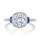 269217CU8BS Platinum Tacori Dantela 3 Stone Engagement Ring