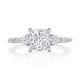 269417PR65 Platinum Tacori Dantela3 Stone Engagement Ring