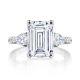 269522EC11X8 Platinum Tacori Dantela 3 Stone Engagement Ring