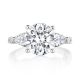 269522RD10 Platinum Tacori Dantela 3 Stone Engagement Ring