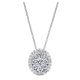 Gabriel Fashion 14 Karat Clustered Diamonds Necklace NK3847W44JJ