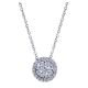 Gabriel Fashion 14 Karat Clustered Diamonds Necklace NK2288W44JJ