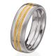 Kretchmer Polarium/24K Gold 2-Gether Kissing Bands