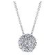 Gabriel Fashion 14 Karat Clustered Diamonds Necklace NK3836W44JJ