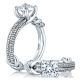 A.JAFFE Platinum Classic Engagement Ring ME1643