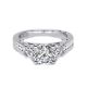 Tacori Platinum Three-Stone Diamond Engagement Ring 2636RD75