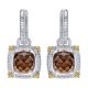 Gabriel Fashion Silver / 18 Karat Two-Tone Roman Drop Earrings EG10815MY5SQ