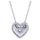 Gabriel Fashion Silver Eternal Love Heart Necklace NK3146SV5JJ