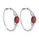 Gabriel Fashion Silver Roman Hoop Earrings EG12535SVJXR