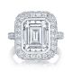 HT2614EC11X9 Platinum Tacori RoyalT Engagement Ring