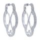 Gabriel Fashion Silver Hoops Hoop Earrings EG12026SVJWS