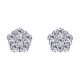 Gabriel Fashion 14 Karat Clustered Diamonds Stud Earrings EG12348W44JJ