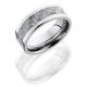 Lashbrook C8F14-SilverCF Polish Titanium Carbon Fiber Wedding Ring or Band