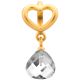 Endless Jewelry Clear Heart Grip Drop Gold Plated Charm 53302-1