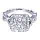 Gabriel Fashion 14 Karat Clustered Diamonds Ladies' Ring LR6669W44JJ