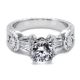 Tacori Platinum Hand Engraved Engagement Ring HT2130