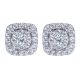 Gabriel Fashion 14 Karat Clustered Diamonds Stud Earrings EG11562W45JJ