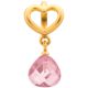 Endless Jewelry Rose Heart Grip Drop Gold Plated Charm 53302-4