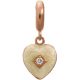 JLo Collection Endless Jewelry White Big Heart Rose Gold Charm 2875-2