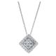 Gabriel Fashion 14 Karat Clustered Diamonds Necklace NK3868W44JJ