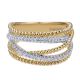 Gabriel Fashion 14 Karat Two-Tone Hampton Diamond Ladies' Ring LR5360M44JJ