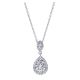 Gabriel Fashion 14 Karat Clustered Diamonds Necklace NK3040W44JJ