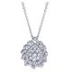 Gabriel Fashion 14 Karat Clustered Diamonds Necklace NK3601W44JJ