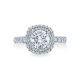 HT2520CU75 Tacori Crescent Platinum Engagement Ring