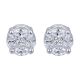Gabriel Fashion 14 Karat Clustered Diamonds Stud Earrings EG10566W44JJ