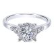 Gabriel 14 Karat Contemporary Engagement Ring ER910940W44JJ