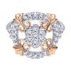 Gabriel Fashion 14 Karat Two-Tone Lusso Diamond Ladies' Ring LR50390T45JJ