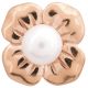 Endless Jewelry Big White Pearl Flower Rose Gold Plated Charm 61450