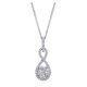 Gabriel Fashion 14 Karat Clustered Diamonds Necklace NK2305W44JJ