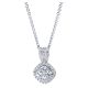 Gabriel Fashion 14 Karat Clustered Diamonds Necklace NK3152W44JJ
