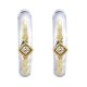 Gabriel Fashion Silver / 18 Karat Two-Tone Huggies Huggie Earrings EG10992MY5JJ