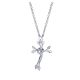 Gabriel Fashion Silver Faith Cross Necklace NK3238SV5JJ