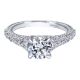 Gabriel 14 Karat Contemporary Engagement Ring ER10185W44JJ