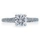 58-2RD65 Platinum Tacori Sculpted Crescent Engagement Ring