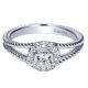 Gabriel 14 Karat Contemporary Engagement Ring ER98437W44JJ