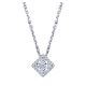 Gabriel Fashion 14 Karat Clustered Diamonds Necklace NK1011W45JJ