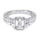 HT2535SM12X Tacori Crescent Platinum Engagement Ring