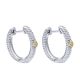 Gabriel Fashion Silver / 18 Karat Two-Tone Huggies Huggie Earrings EG10782MY5JJ